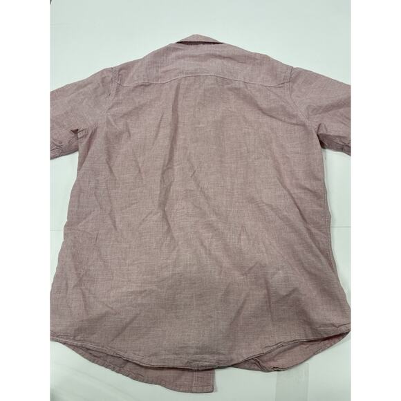 PD & C Shirt Adult Medium Red Button Up Stretch Casual Comfort Mens - Picture 6 of 6